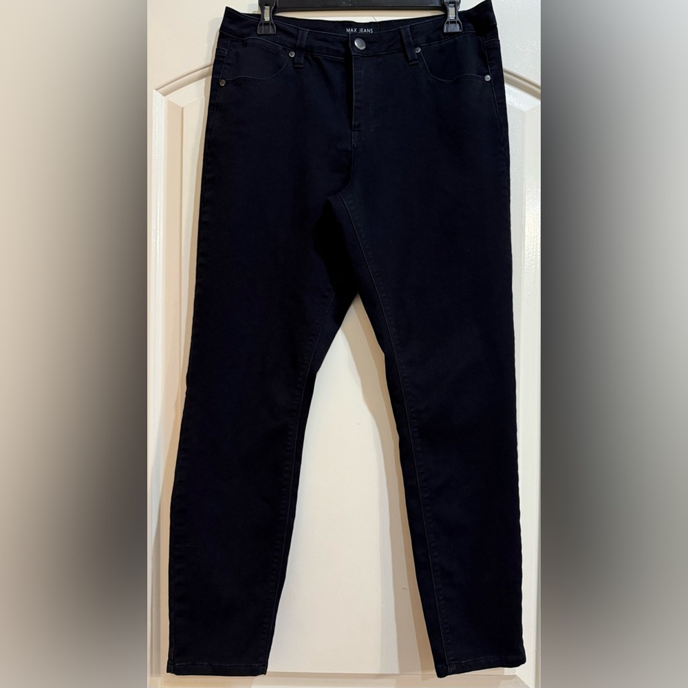 Max Jeans Black High Rise Skinny Stretch Jeans